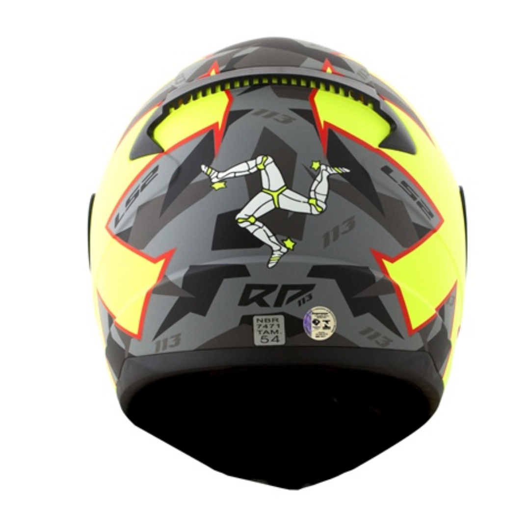 Capacete LS2 FF353 Rapid Paschoalin Matt Grey Yellow