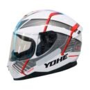 Capacete Yohe Tronik 967 Branco Preto Verm