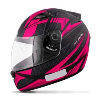 Capacete EBF New Spark Flash Preto Fosco/Rosa