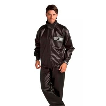 Conjunto Chuva Alba PVC Europa Preta Unissex