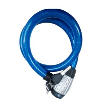 Cadeado Cabo Aço 2.2x100 Azul K&D