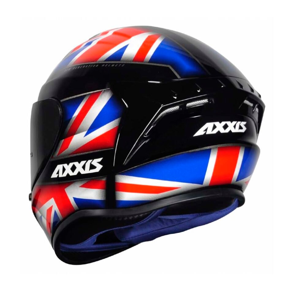 Capacete Axxis Draken UK Gloss Black/Red/Blue