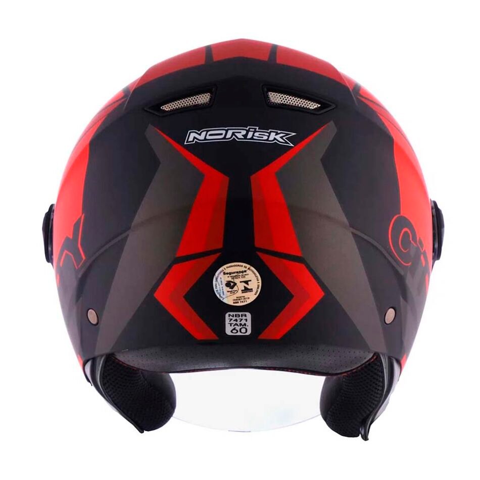 Capacete Norisk Orion City Matte Black Red