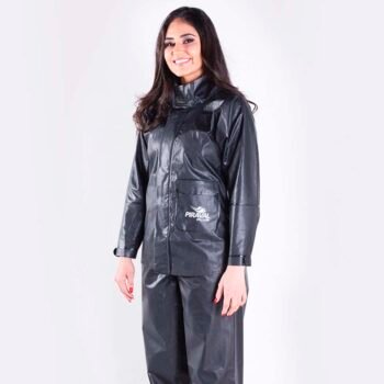 Conjunto Chuva Piraval Plus PVC Preta Feminina