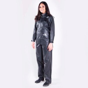 Conjunto Chuva Piraval Plus PVC Preta Feminina
