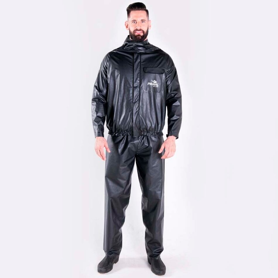 Conjunto Chuva Piraval Plus PVC Preta Masculina