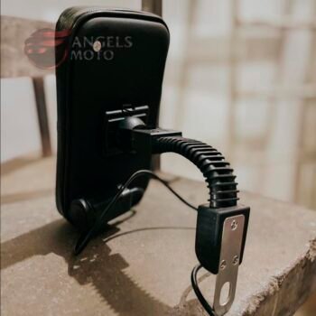 Suporte GPS Celular Retrovisor Com Carregador 6.6