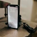 Suporte GPS Celular Retrovisor Aberto Com Carregador