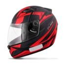 Capacete EBF New Spark Flash Preto Fosco Vermelho