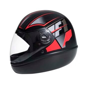 Capacete Taurus Fórmula 1 Neo Preto Fosco Vermelho