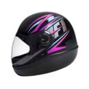 Capacete Taurus Fórmula 1 Storm Preto Fosco Rosa