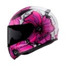 Capacete LS2 FF353 Rapid Poppies White Pink