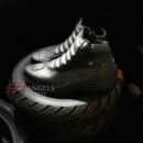 Bota Motocicle 800C Zíper Com Protetor Couro Preta