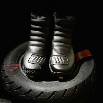 Bota Motocicle 800C Zíper Com Protetor Couro Preta