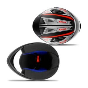 Capacete EBF Spark Air Preto Fosco Vermelho