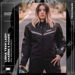 Jaqueta Texx New Strike V2 Ld Feminina Preta E Vermelha