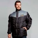 Jaqueta California Racing Tradicional Masculina Preta Cinza