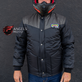 Jaqueta California Racing Tradicional Masculina Preta Cinza