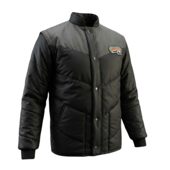 Jaqueta California Racing Tradicional Masculina Preta Cinza