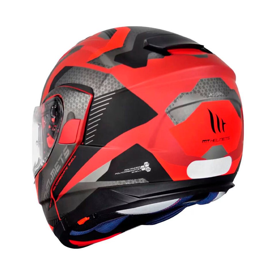 Capacete Mt Sv Atom Hibrid Matt Red