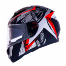 Capacete LS2 FF397 Vector Evo Scratch Black Red
