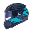 Capacete LS2 FF397 Vector Evo Frequency Matte Black Green