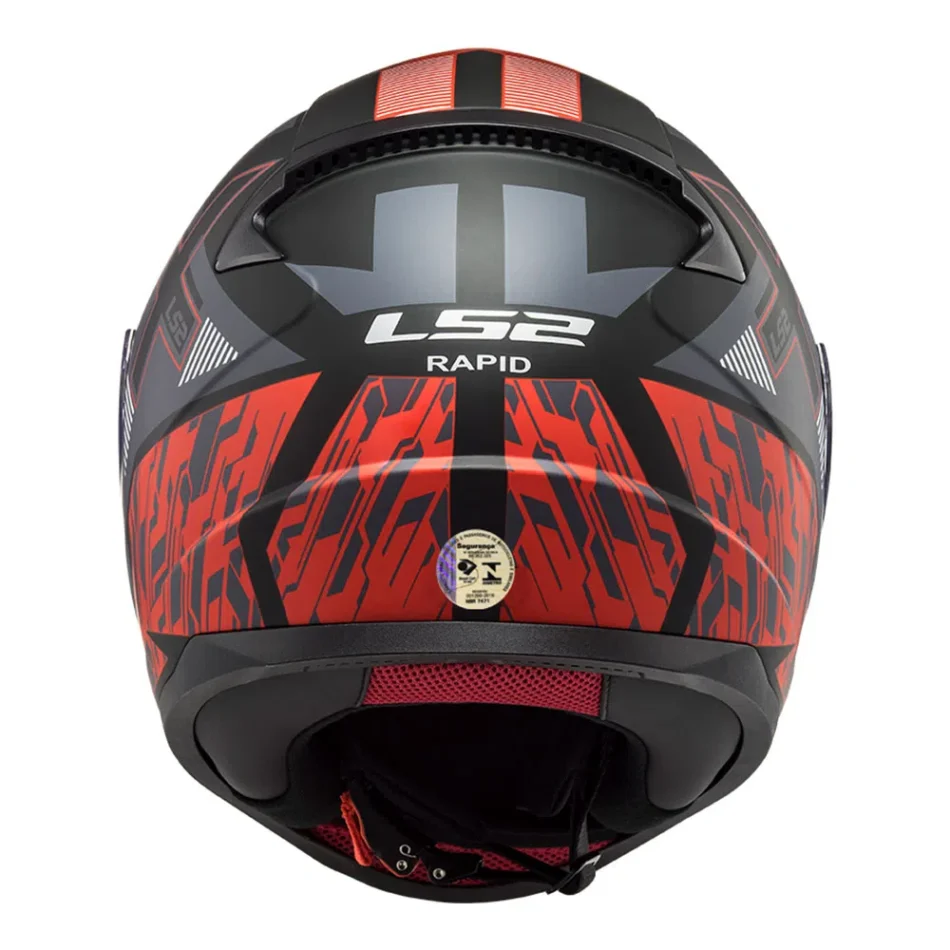 Capacete Ls2 FF353 Rapid Xtreet Matte Black Red