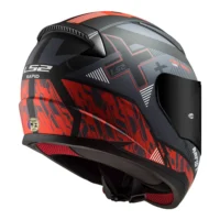 Capacete Ls2 FF353 Rapid Xtreet Matte Black Red-4