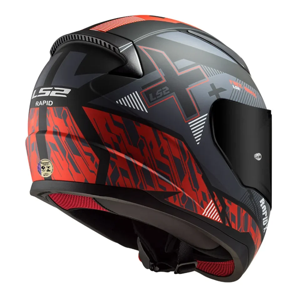 Capacete Ls2 FF353 Rapid Xtreet Matte Black Red