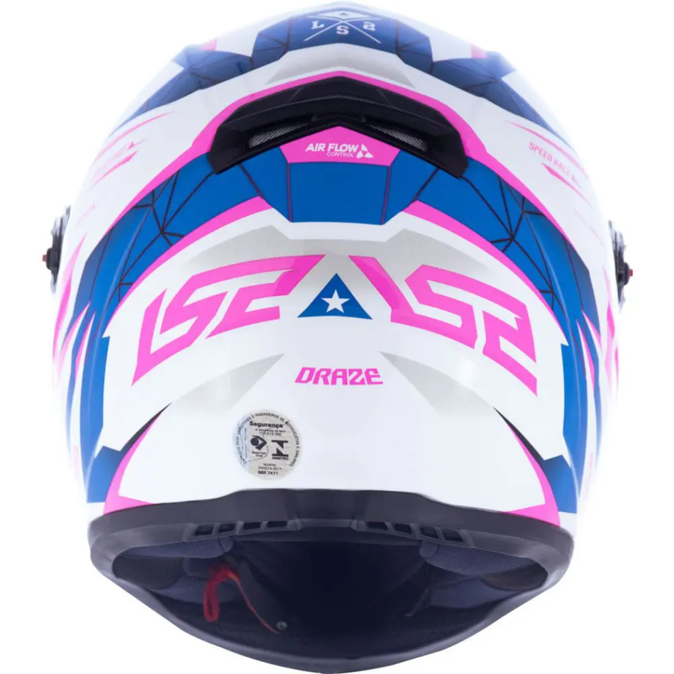 Capacete LS2 FF358 Draze White Blue Pink