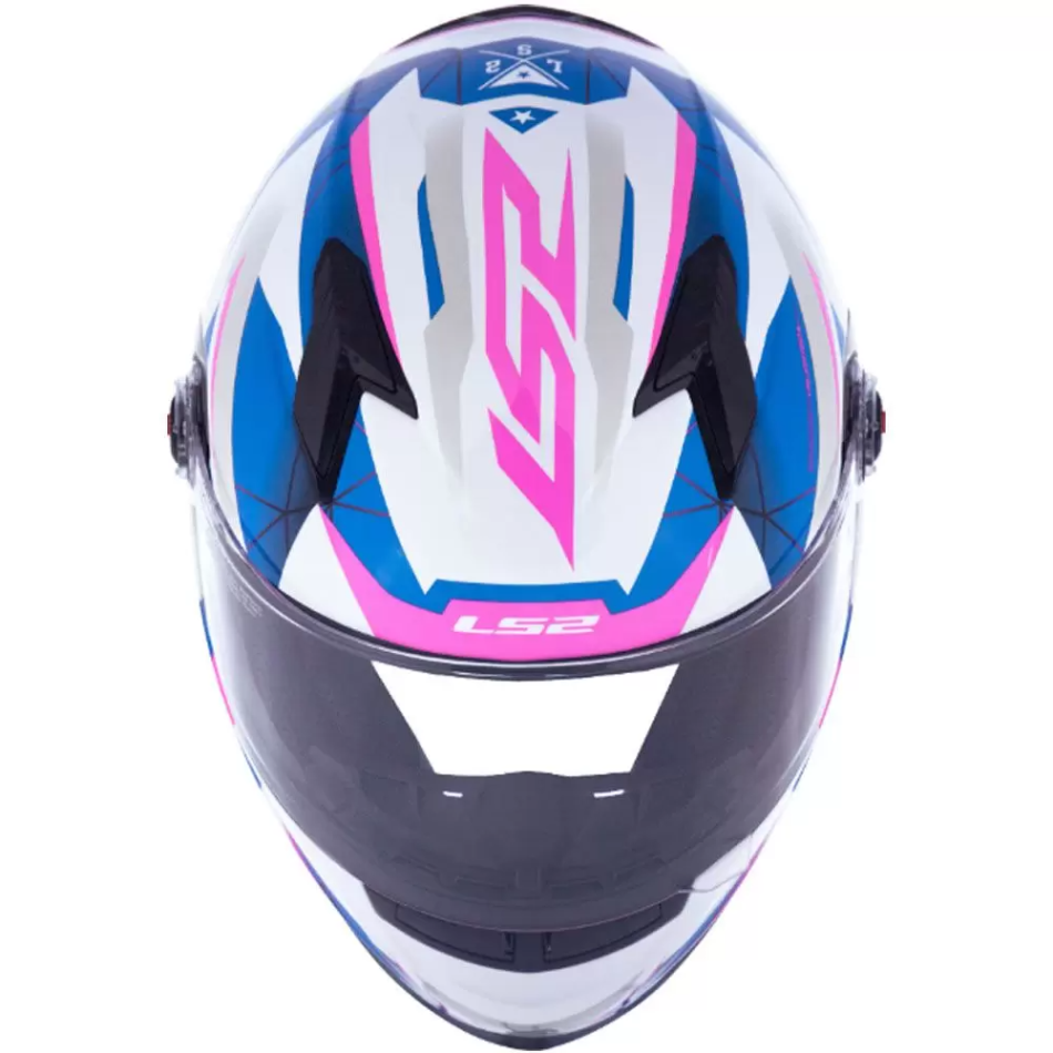 Capacete LS2 FF358 Draze White Blue Pink