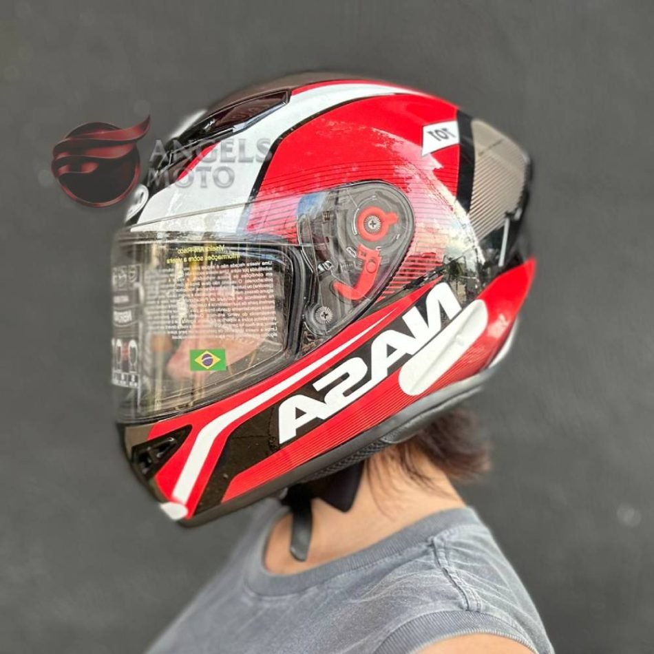 Capacete Nasa NS701 Evolution Vermelho Preto