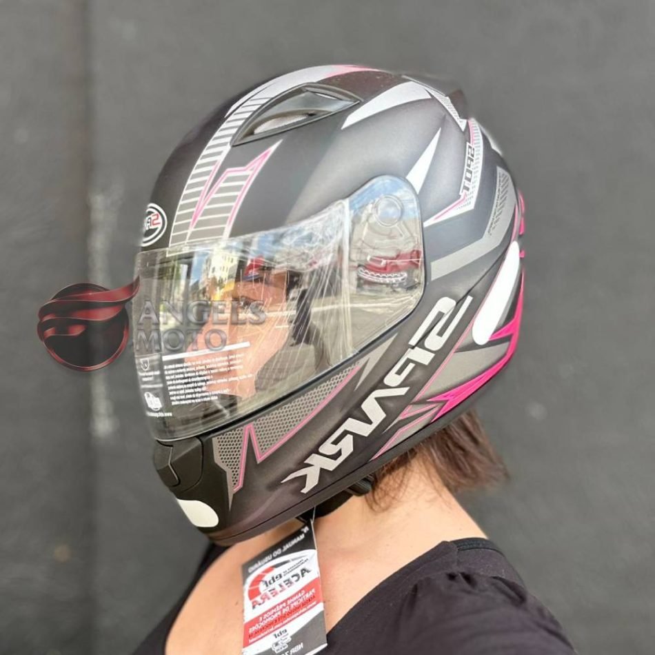 Capacete EBF New Spark Spot Fosco Rosa