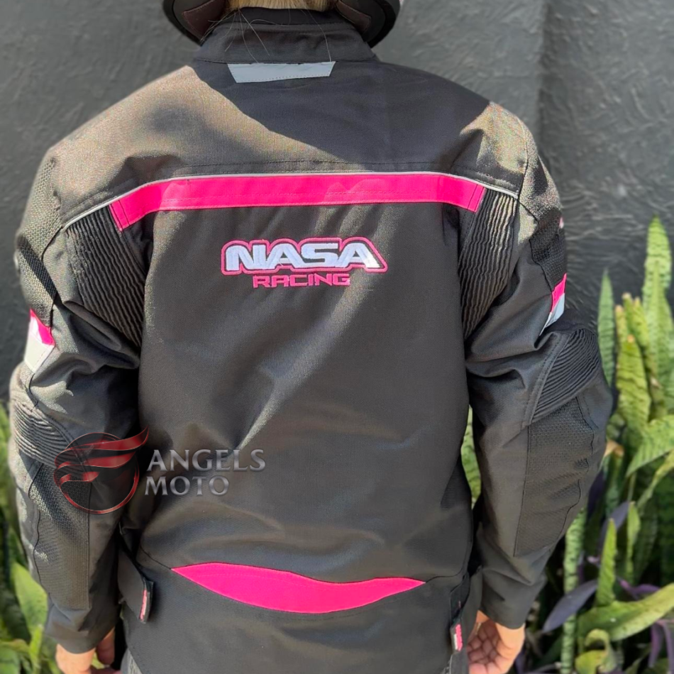 Jaqueta Nasa Laguna Preta Rosa Feminina