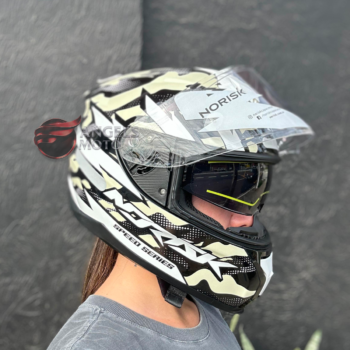 Capacete Norisk Strada Commando White Black