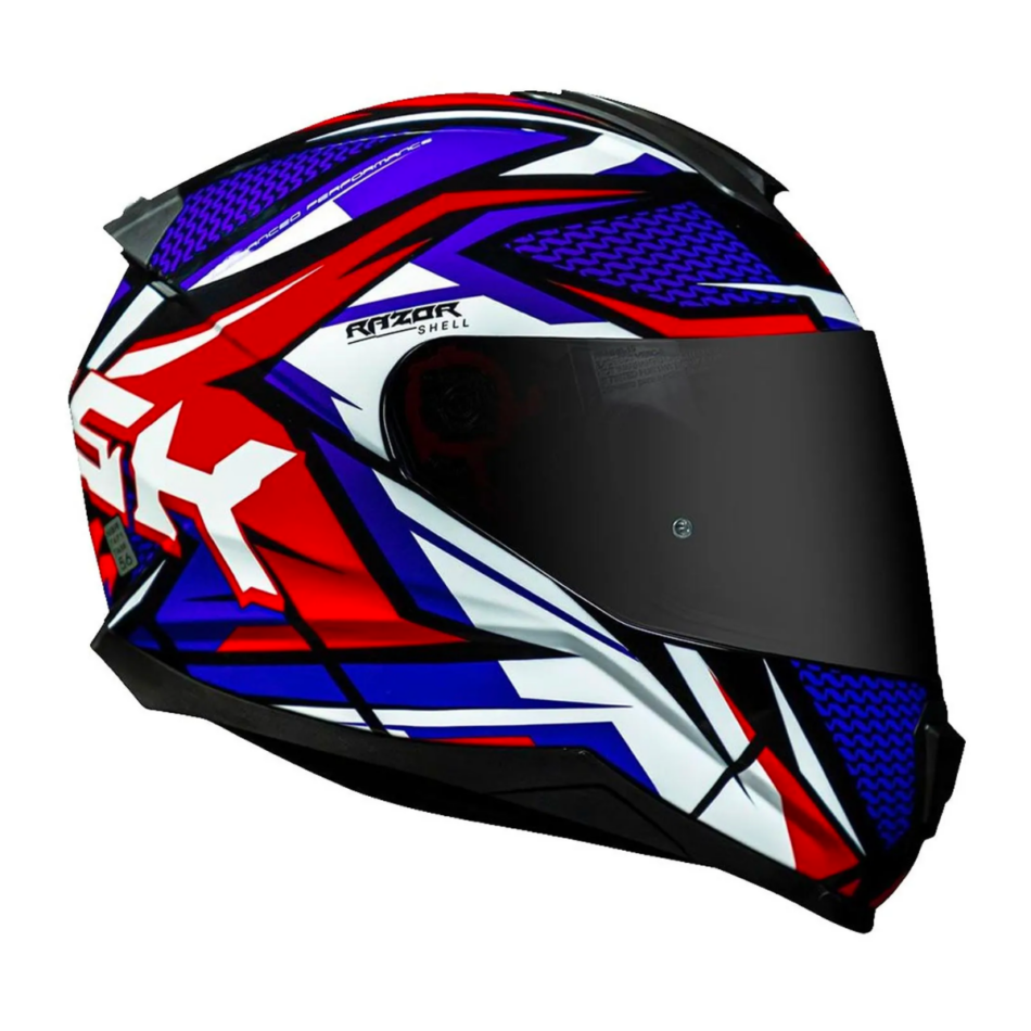 Capacete Norisk Fab FF802 Razor Sharp Blue Red