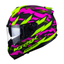 Capacete Norisk Strada Commando Matte Hv Green Pink