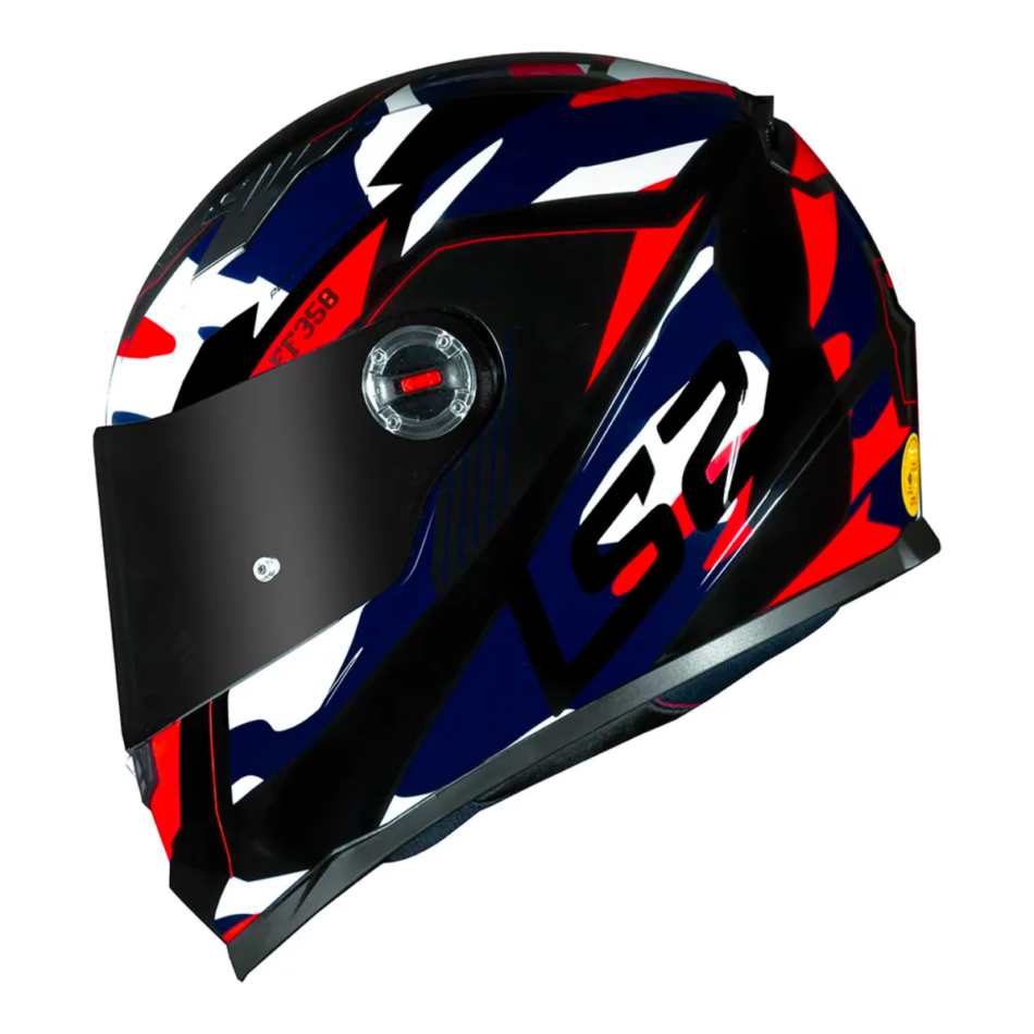 Capacete LS2 FF358 Tank Camo Black Blue Red