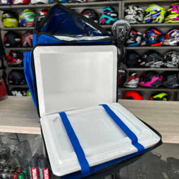 Mochila Bag Cachorro Locco Pizza Azul Bolso Grande