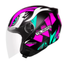 Capacete EBF Spark Jet Dragon Preto Fosco Rosa