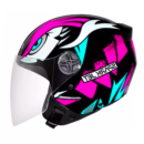 Capacete EBF Spark Jet Dragon Preto Rosa
