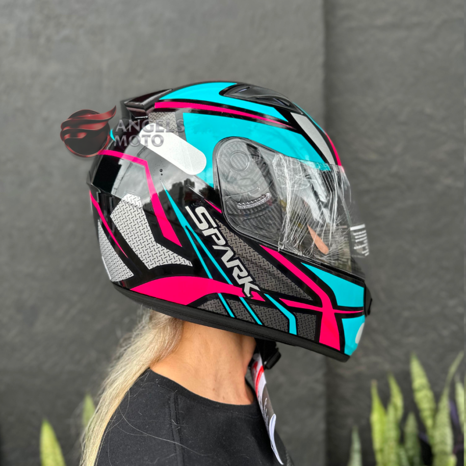 Capacete EBF Spark Spider Preto Tiffany