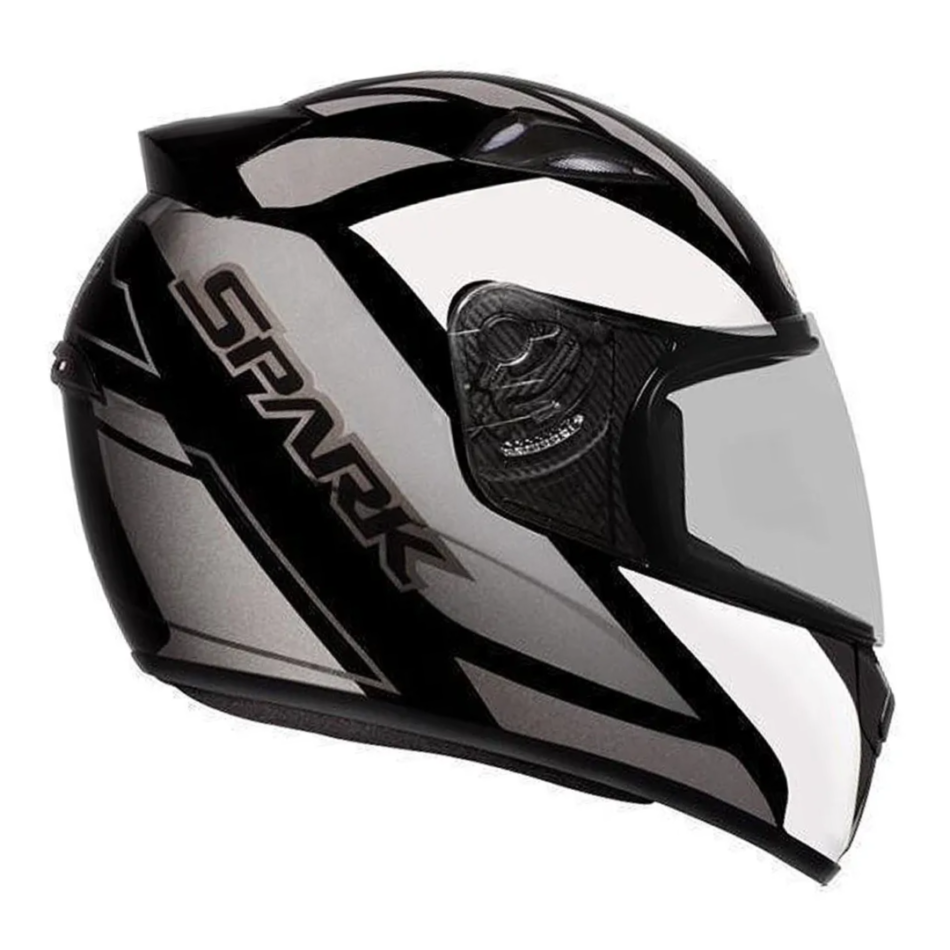 Capacete EBF New Spark Mixed Preto Prata