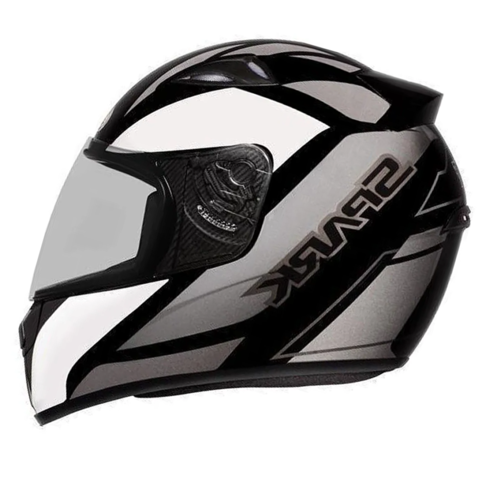 Capacete EBF New Spark Mixed Preto Prata