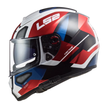 Capacete LS2 FF397 Vector Automat White Red