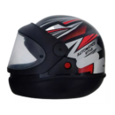 Capacete EBF Automatico Style Preto Vermelho