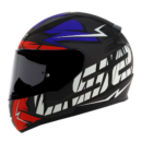 Capacete LS2 FF353 Rapid Cromo Matte Black Red Blue