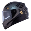 Capacete LS2 FF320 Stream Sukeban Black Titanium Gold