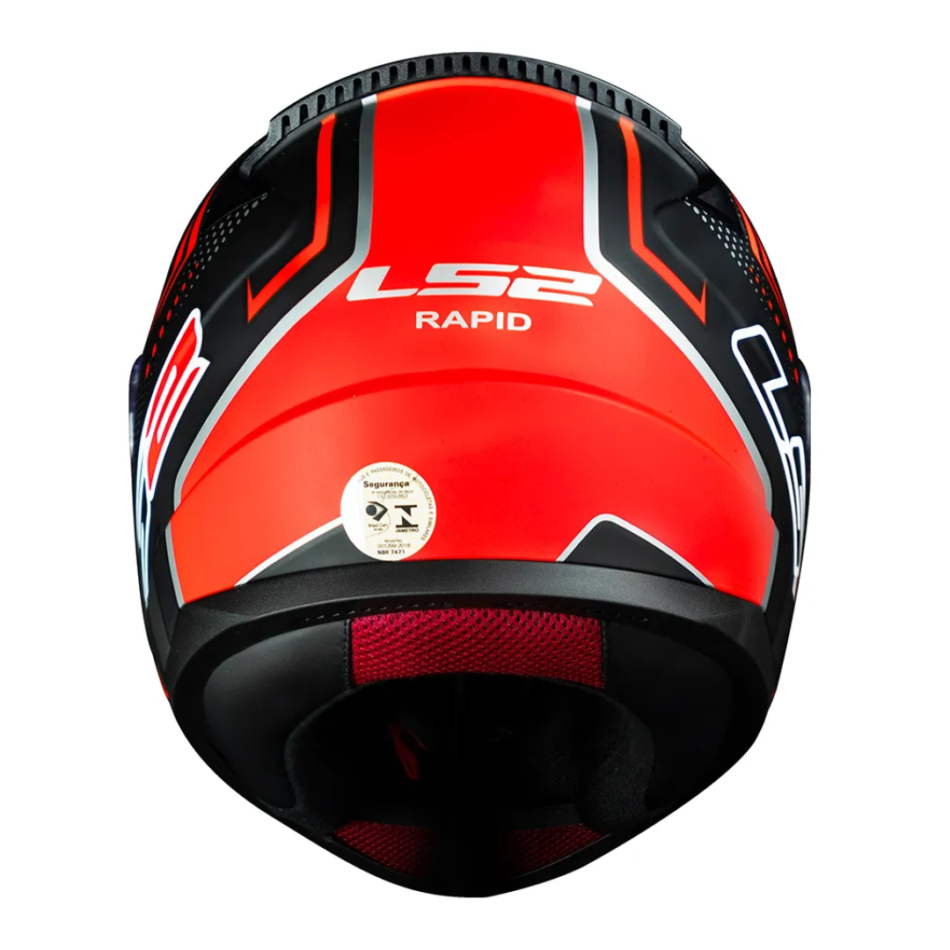 Capacete LS2 FF353 Rapid Doom Matte Black Red