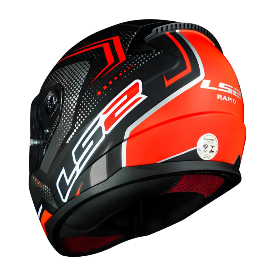 Capacete LS2 FF353 Rapid Doom Matte Black Red